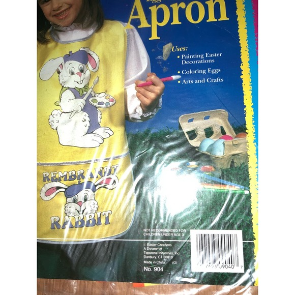 Vintage Rembrandt Rabbit  Easter  yellow Apron. New in packaging. - Picture 3 of 3